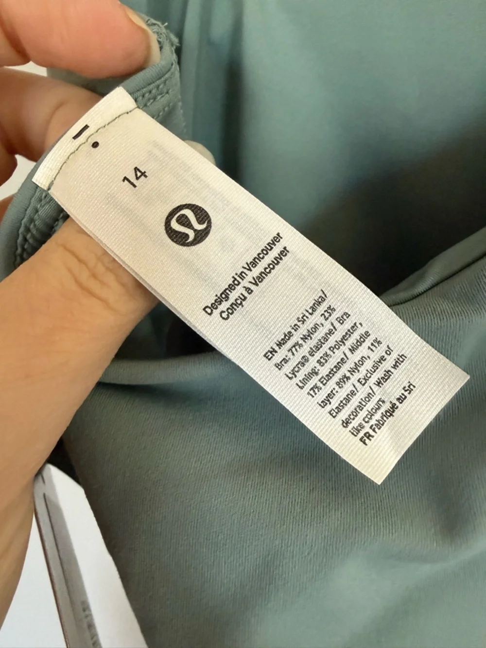 NWT Lululemon Wunder Train Strappy Racer Bra *Light Support, C/D Cup Size 14